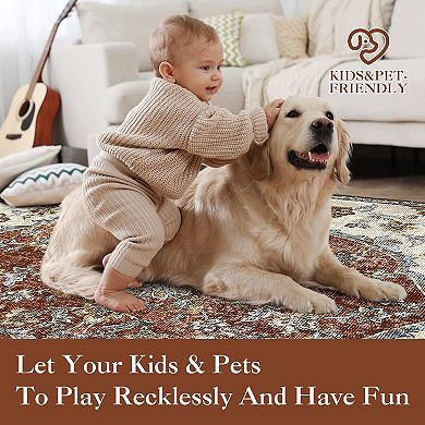 ANIXOL Vintage Floral 8x10 Area Rug