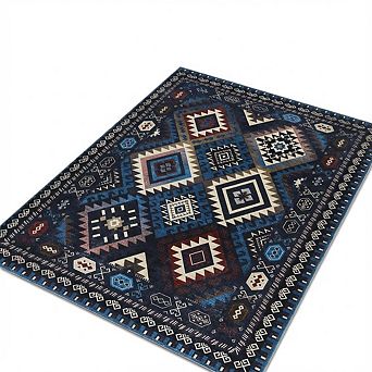 ANIXOL Machine Washable Geometric Area Rug