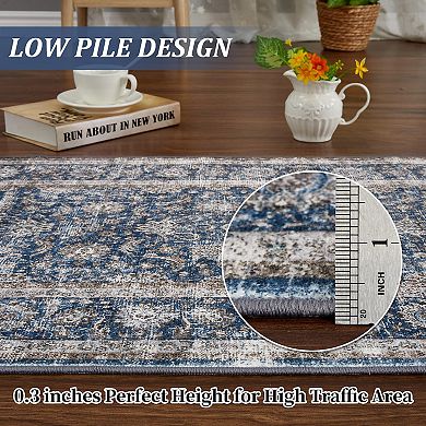 ANIXOL Machine Washable Boho Area Rug