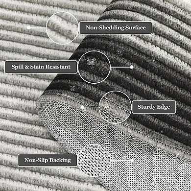 ANIXOL Washable Bordered Area Rug