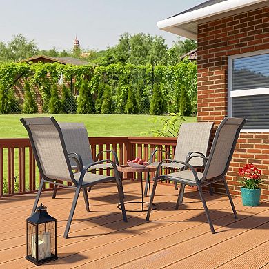 ANIXOL Outdoor Stackable Patio Dining Chairs