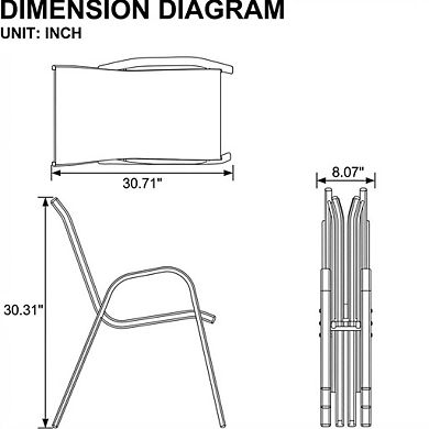 ANIXOL Outdoor Stackable Patio Dining Chairs