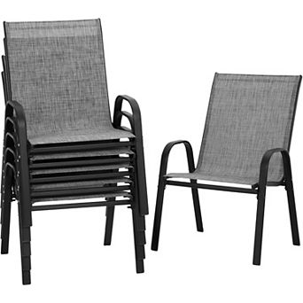 ANIXOL Outdoor Stackable Patio Dining Chairs