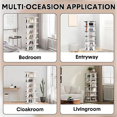 ANIXOL 6-Tier Rotating Shoe Tower