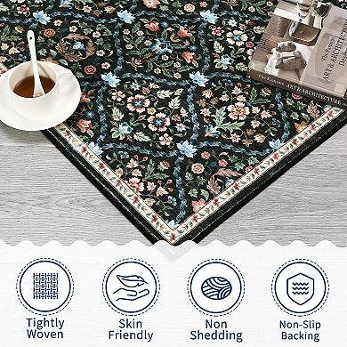 ANIXOL Moroccan Trellis Washable Area Rug