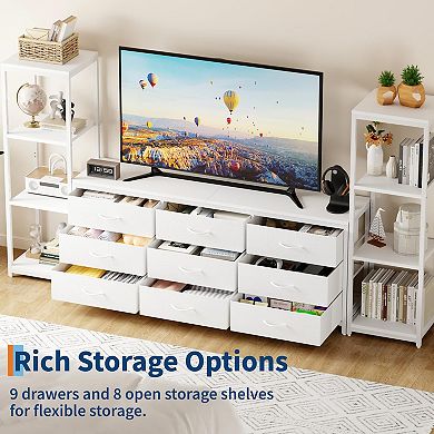 Craze Ventures TV Stand with Drawers and Shelves
