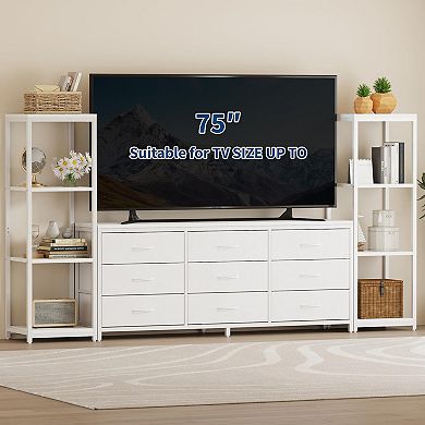 Craze Ventures TV Stand with Drawers and Shelves