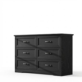 Craze Ventures 6-Drawer Grey Wood Dresser