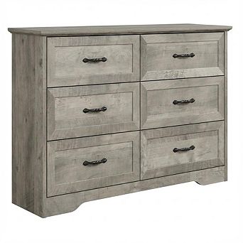 Craze Ventures 6-Drawer Grey Wood Dresser
