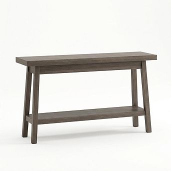 71" Wood Entryway Table with Storage, 2 tier Narrow Console Table, for Living Room, Hallway