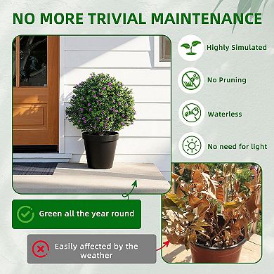 ANIXOL 2-Pack Artificial Tiered Floral Plants