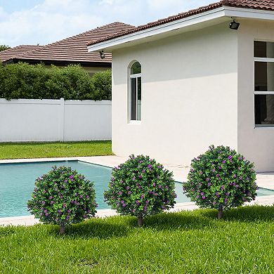 ANIXOL 2-Pack Artificial Tiered Floral Plants