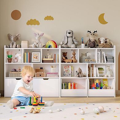 ANIXOL Kids Toy Storage Bookshelf Organizer