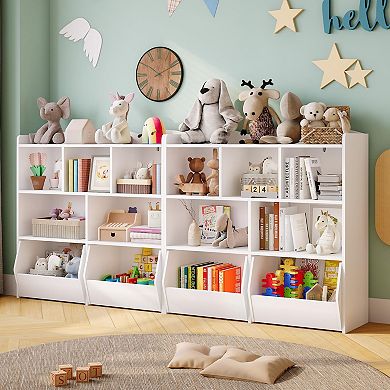 ANIXOL Kids Toy Storage Bookshelf Organizer