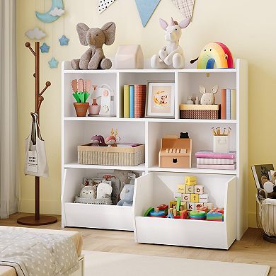 ANIXOL Kids Toy Storage Bookshelf Organizer