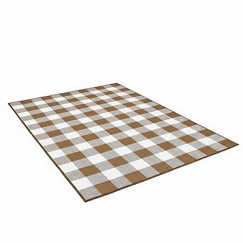 Outdoor Rug for Patio, Reversible Outdoor Plastic Straw Rug for Camping