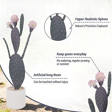 ANIXOL Tall Artificial Cactus Plant with Pot