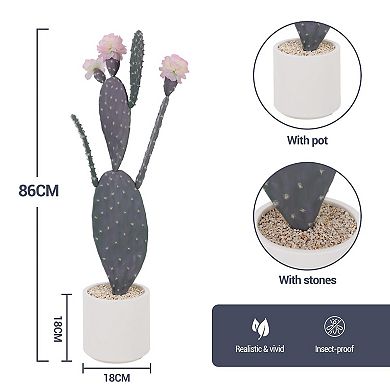 ANIXOL Tall Artificial Cactus Plant with Pot