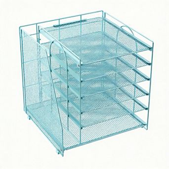 6 tier Paper Magazine Desk Organizer File Storage 40 lbs