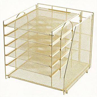 6 tier Paper Magazine Desk Organizer File Storage 40 lbs