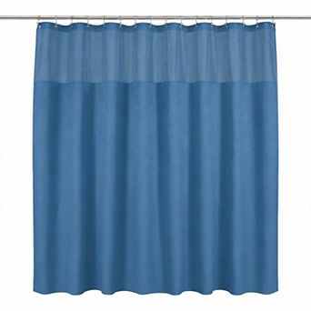 Waffle Weave Snap-in Liner Shower Curtain with Hooks Hotel Style 12hooks 100%Polyester