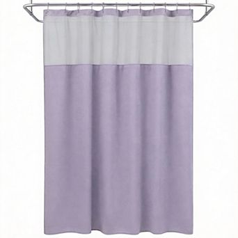Waffle Weave Snap-in Liner Shower Curtain with Hooks Hotel Style 12hooks 100%Polyester