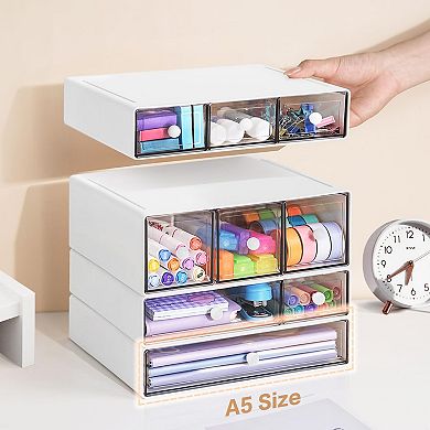 Stackable 4-tier Desktop Craft Organizer 9-Drawer