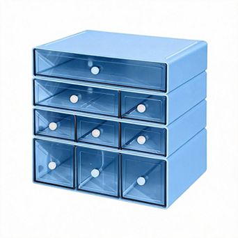 Stackable 4 tier Desktop Craft Organizer 9-Drawer
