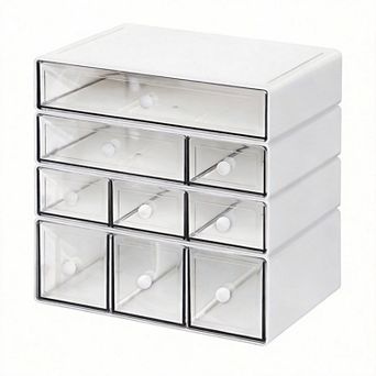 Stackable 4 tier Desktop Craft Organizer 9-Drawer
