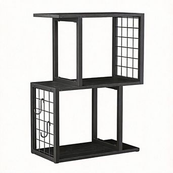 Desktop Bookshelf Organizer with Metal Hook 3 tier Office Storage