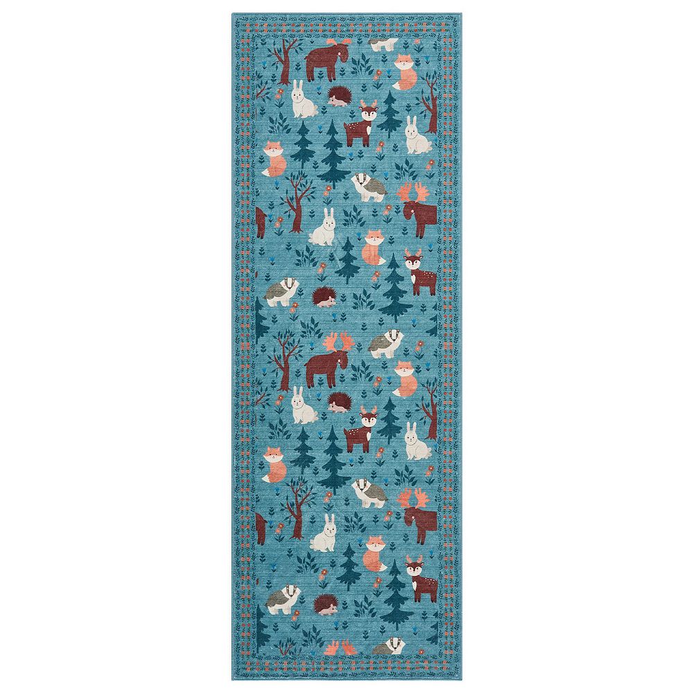 Animal Area Rugs, Washable Non Slip Modern Forest Jungel Runners Carpet ...