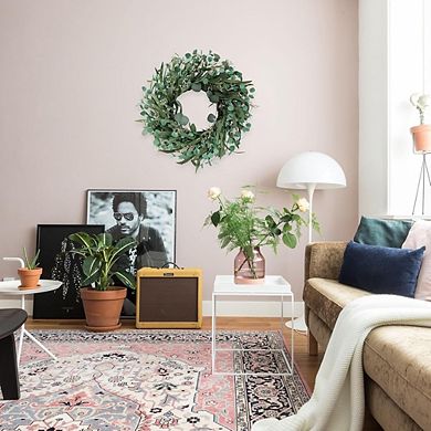 20" Eucalyptus Leaves Wreath for Front Door, Wall, Farmhouse Décor