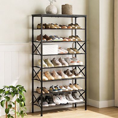 8 Tier Shoe Rack Organizer Entryway Hallway Closet Dorm