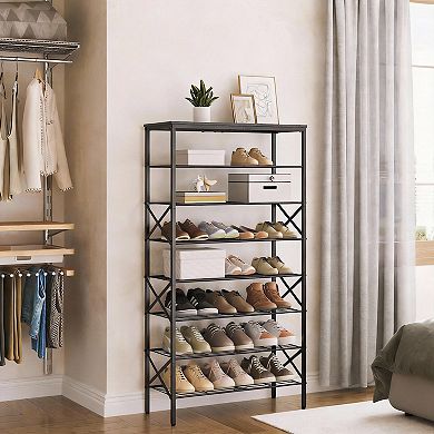 8 Tier Shoe Rack Organizer Entryway Hallway Closet Dorm