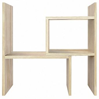 Freestyle Rotating Wood Desk Organizer Bookshelf