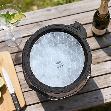 7qt Insulated Ice Bucket Double Wall with Scoop Lid