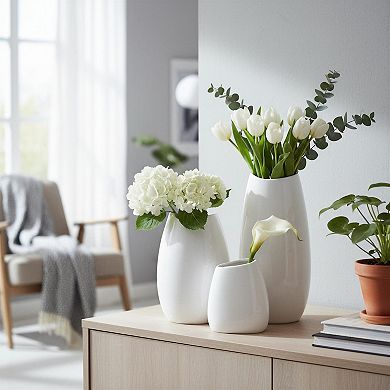 Ceramic Vase Set of 3 Home Decor Modern Decorative Vases