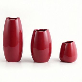 Ceramic Vase Set of 3 Home Decor Modern Decorative Vases