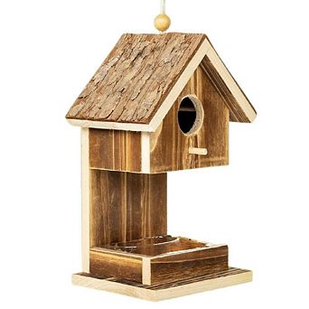 Premium Natural Wood Hanging Bird House