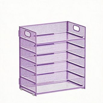 Mesh Desk File Organizer 6 tier with Handle