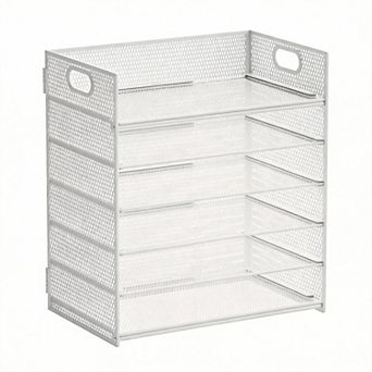 Mesh Desk File Organizer 6 tier with Handle