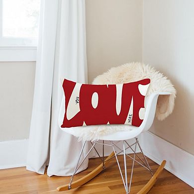 Valentine’s Pillow Cover 12x20 You Love Mine Farmhouse Decor