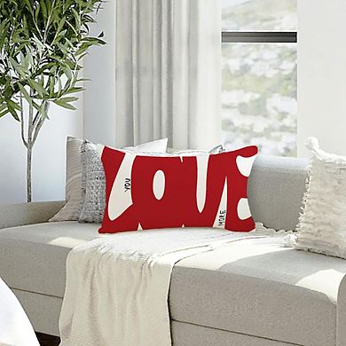 Valentine’s Pillow Cover 12x20 You Love Mine Farmhouse Decor