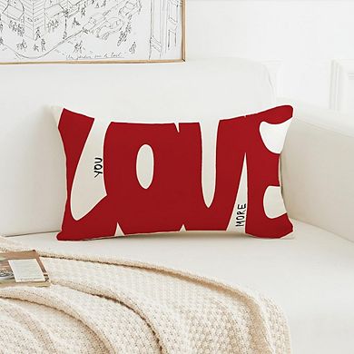 Valentine’s Pillow Cover 12x20 You Love Mine Farmhouse Decor