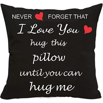 Valentine’s Pillow Cover 18x18 Two-Sided “I Love You” Hug Design