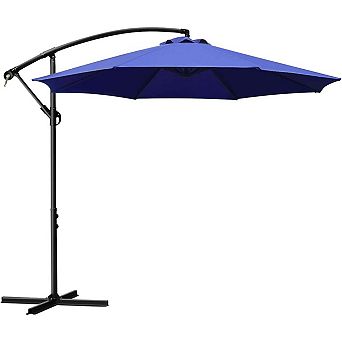 10 Ft Patio Umbrella With Waterproof Polyester Canopy Adjustable Canopy Suitable For Outdoor Use