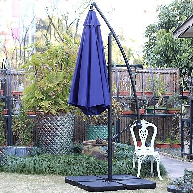 10 Ft Patio Umbrella With Waterproof Polyester Canopy Adjustable Canopy Suitable For Outdoor Use