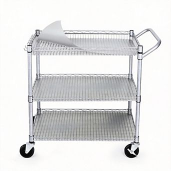 990lbs Heavy Duty Rolling Utility Cart Commercial Kitchen Trolley
