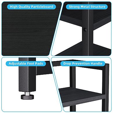 Desk Hutch with Drawer Monitor Stand Bookshelf