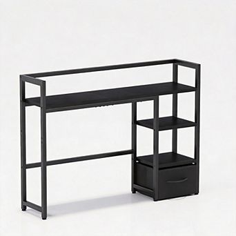 Desk Hutch with Drawer Monitor Stand Bookshelf